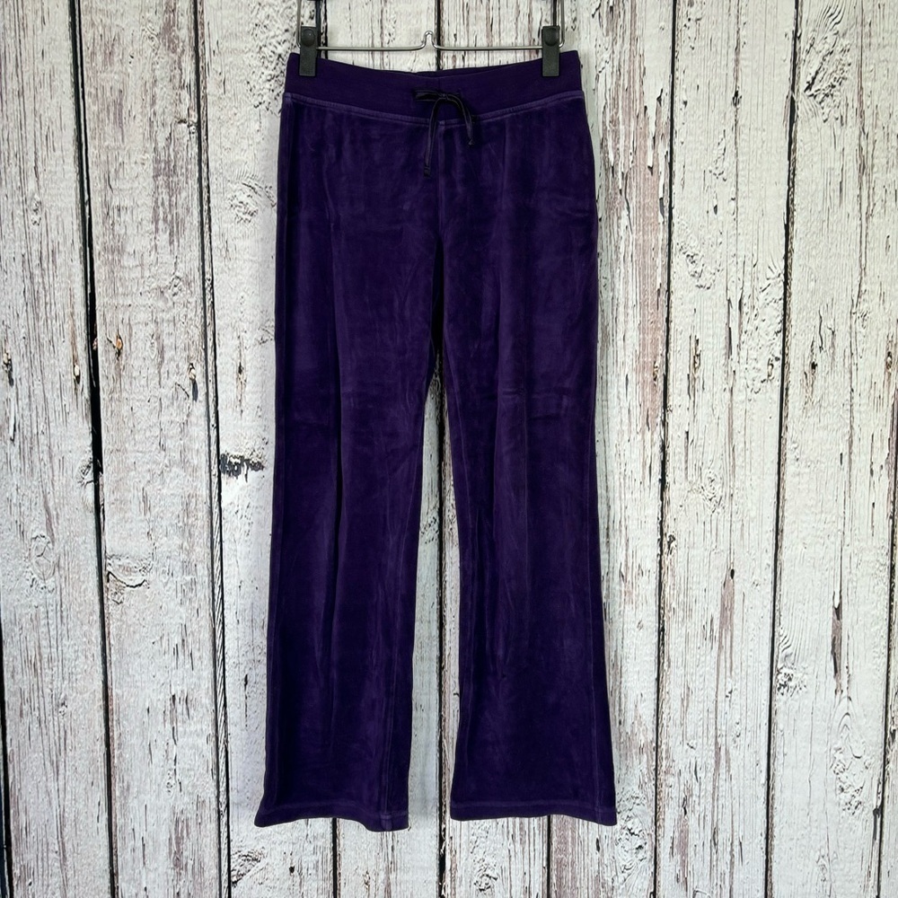 Made for Life Purple Velour Pants Size PXS Petite XS Drawstring Waist Bootcut